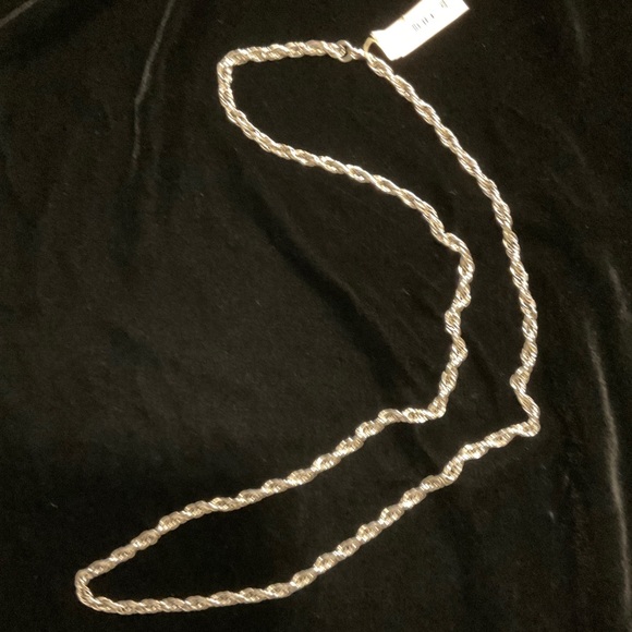 Nordstrom Thick RopeChain Silver-Tone Necklace NWT - Picture 4 of 7